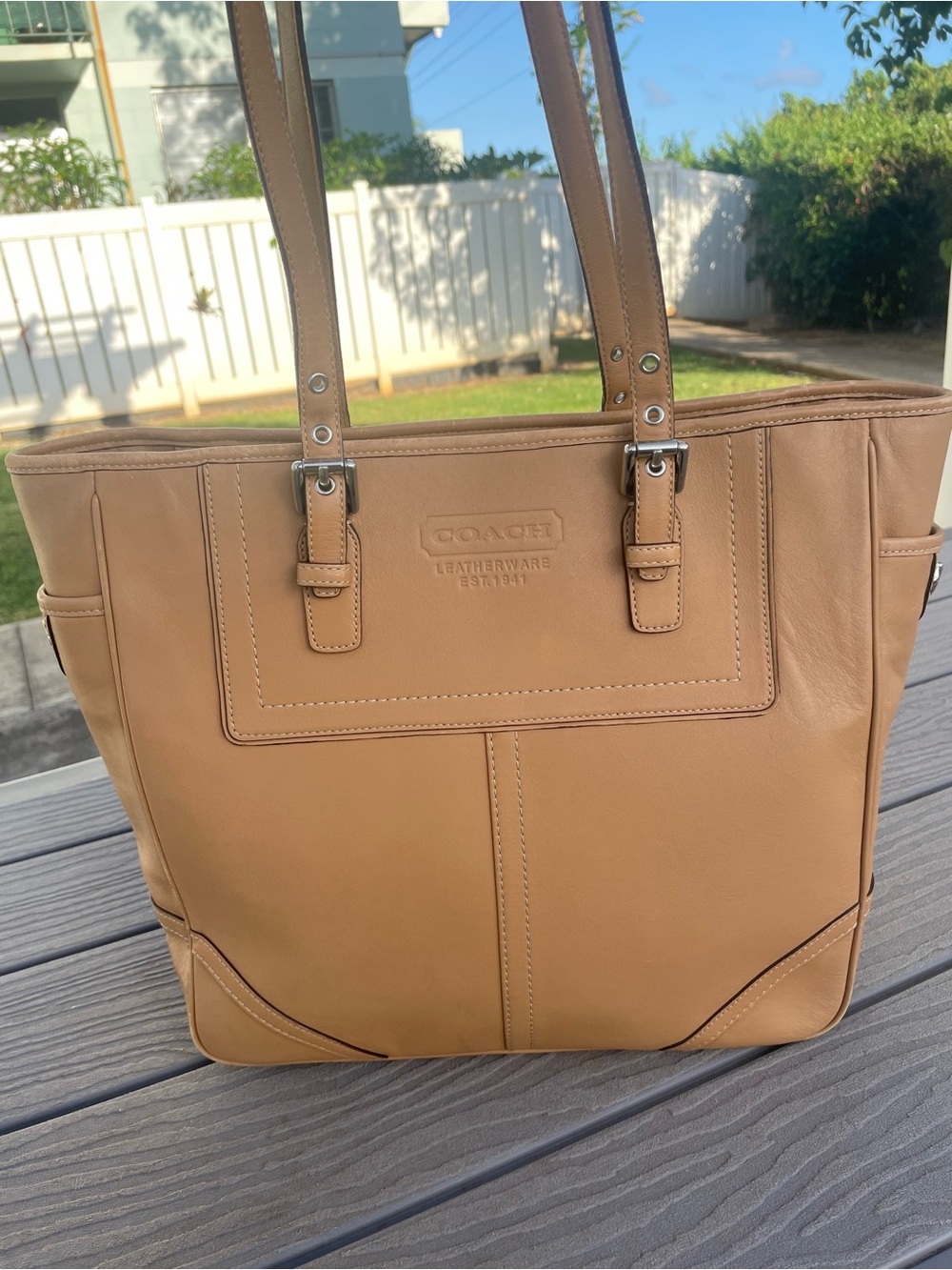 Coach Gallery Tan Leather Tote